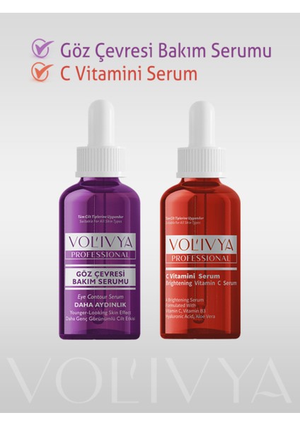Vitamin C Serum + Göz Çevresi Serum 2'li Set 30ML