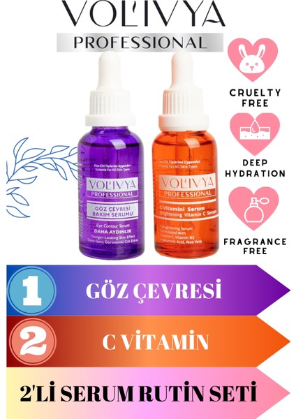Vitamin C Serum + Göz Çevresi Serum 2'li Set 30ML fiyatları