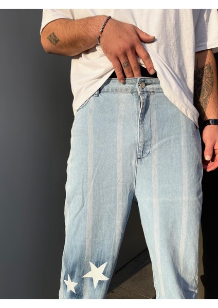 Premium Starry Baggy Kot Pantolon