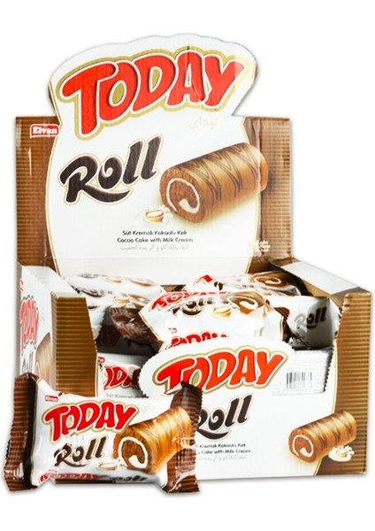 Today Swiss Roll Süt Kremalı Kek 35 gr 24 Adet (1 Kutu)