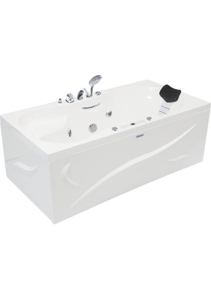 Laredo Jakuzi 150x80, H55 Comfort Hidromasaj Sistemli Küvet (Gövde + Metal Ayak + Ön-yan Panel)
