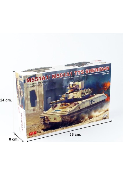 5020 1/35 Ölçek, M551A1/ A1TTS Sheridan Tankı, Plastik Model kiti indirimleri
