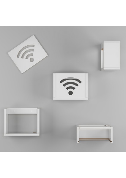Duvar Düzenleyici Ahşap Dekoratif Wifi Kutusu
