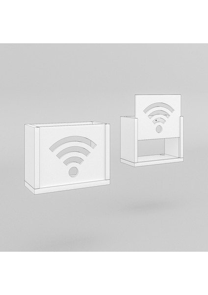 Duvar Düzenleyici Ahşap Dekoratif Wifi Kutusu