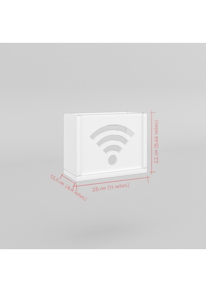 Duvar Düzenleyici Ahşap Dekoratif Wifi Kutusu