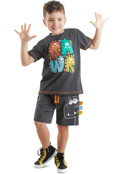 Rawr Dino Erkek Çocuk T-Shirt Şort Takım
