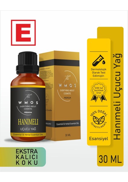 Hanımeli Uçucu Yağ 100 % Saf Esansiyel Uçucu Yağ Aromaterapi Yağı Oda Kokusu Buhurdanlık Yağı 30ML