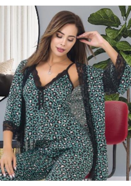 Kadın Pijama Takımı Sabahlık, Dantelli 3'lü Pijama Takımı, Alt Üst Sabahlık Pijama Takımı modelleri