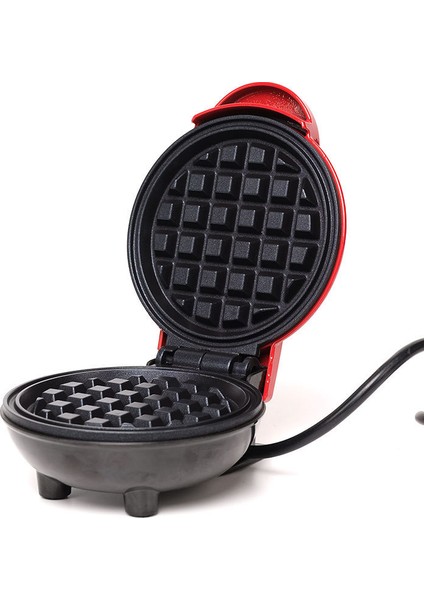 Kkmoon Mini Elektrikli Waffle Makinesi - Kırmızı (Yurt Dışından)