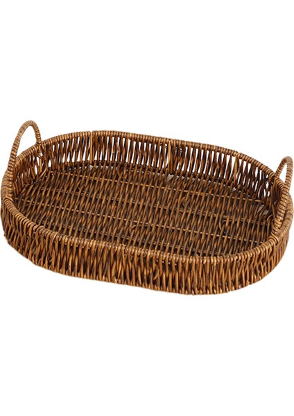 El Yapımı Dokuma Meyve Sepeti, Rattan Tepsisi, Mutfak Büyük (Yurt Dışından)