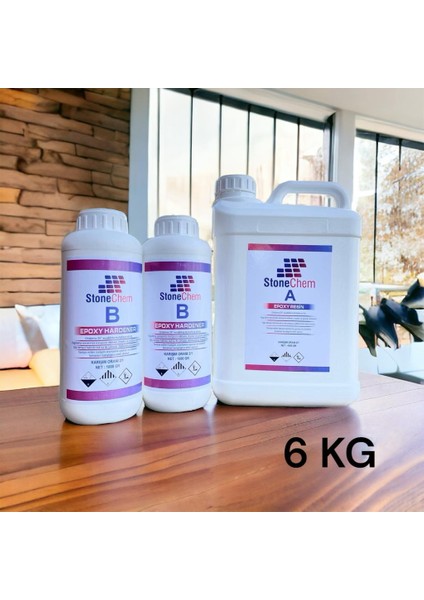 Ultra Şefaf Epoksi Reçine 6 KG (SÜPRİZ HEDİYE)