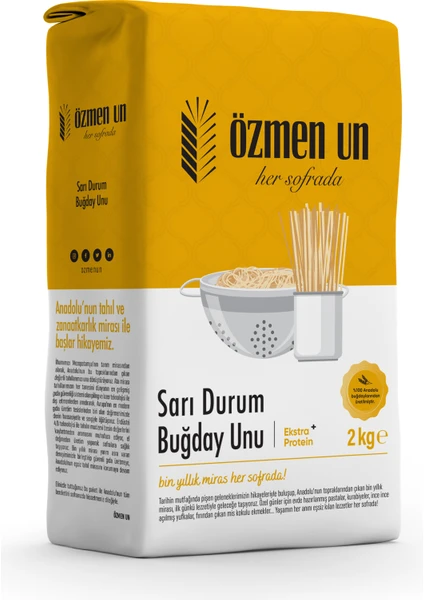 Özmen Un Sarı Durum Buğday Unu Özmen Un 2 kg