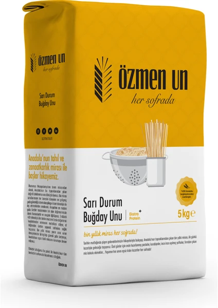 Özmen Un Sarı Durum Buğday Unu Özmen Un 5 kg