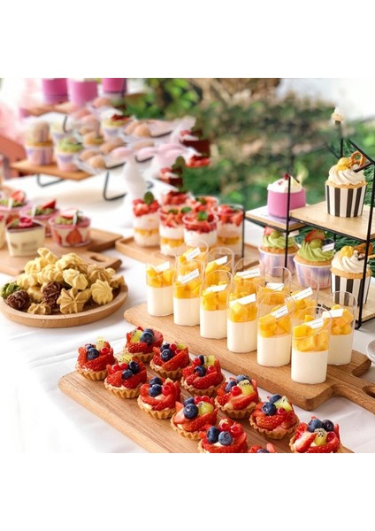 30 Adet 80 ml Mini Tek Kullanımlık Konik Kek Bardak Puding Jöle Mus Bardak Meze Kase Ev Tatlı Dükkanı Için Gıda Kabı (Yurt Dışından)