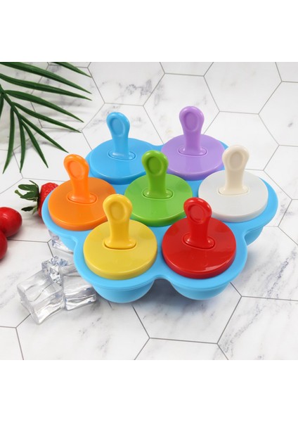 Silikon Popsicle Kalıbı, Buz Yapıcı, Ev Yapımı Saklama Kabı, Kendin Yap Dondurma (Mavi) (Yurt Dışından)