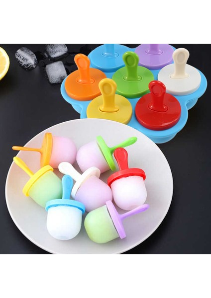 Silikon Popsicle Kalıbı, Buz Yapıcı, Ev Yapımı Saklama Kabı, Kendin Yap Dondurma (Mavi) (Yurt Dışından)
