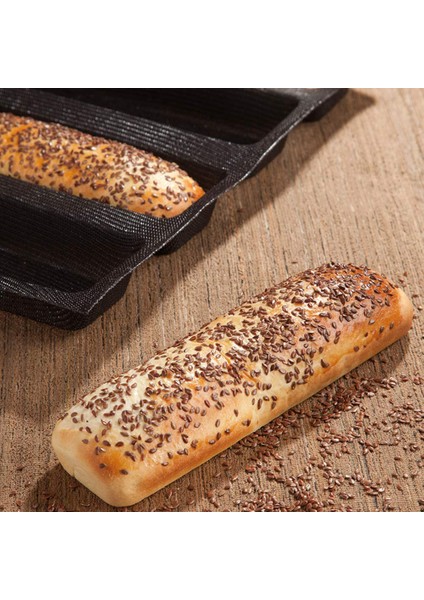 2 Adet Silikon Delikli Pişirme Formları Sandviç Kalıp Fransız Ekmek Tava Gıda Mat 5 Somun Yapışmaz Pişirme Gömlekleri (Yurt Dışından)