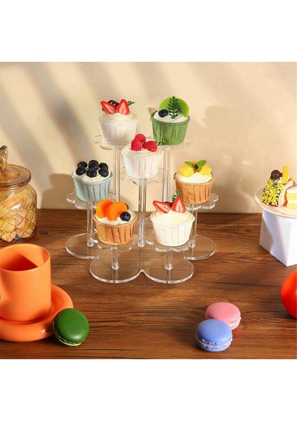 Figürler Için Akrilik Teşhir Standı, Koleksiyonluk Ürünler Için 7 Katlı Teşhir Yükselticileri, Pasta Şekeri Teşhiri Için Akrilik Cupcake Standı (Yurt Dışından)