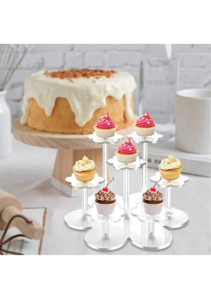Figürler Için Akrilik Teşhir Standı, Koleksiyonluk Ürünler Için 7 Katlı Teşhir Yükselticileri, Pasta Şekeri Teşhiri Için Akrilik Cupcake Standı (Yurt Dışından)