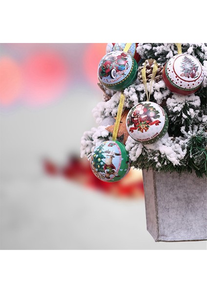 Şeker Topu Kolye Teneke Hediye Kutusu Biblo Takı Şeker Noel Şeker Kutusu Yılbaşı Dekoru Noel Ağacı Süsler (Yurt Dışından)