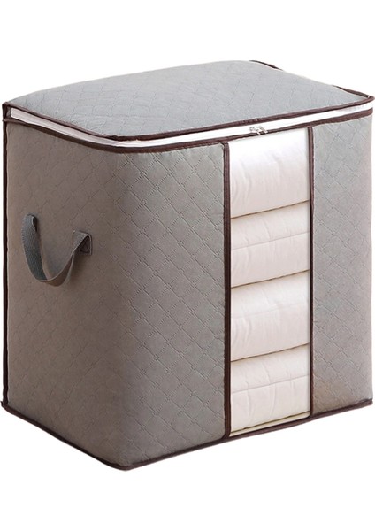 Kapasiteli Giysi Saklama Çantası Yorgan, Depolama Için Güçlendirilmiş Saplı Fermuarlı Katlanabilir Organizasyon 48X28X50CM (Yurt Dışından)