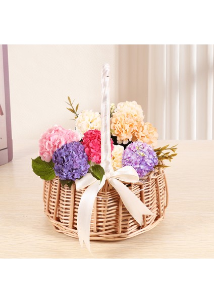 Dokuma Rattan Depolama Sepeti Çiçek Kız El Sepeti Yay ile El Yapımı, S (Yurt Dışından) fırsatları