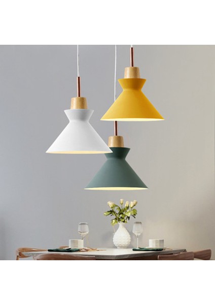 Avize Modern Minimalist Yemek Odası Koridor Işığı Ferforje Başucu Makaron Avize (Yeşil) (Yurt Dışından)