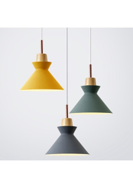 Avize Modern Minimalist Yemek Odası Koridor Işığı Ferforje Başucu Makaron Avize (Yeşil) (Yurt Dışından)