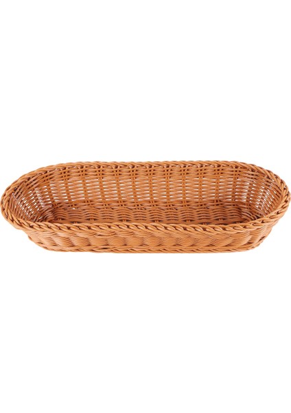 Oval Hasır Dokuma Sepet Ekmek Sepeti Servis Sepeti, Gıda Meyve Kozmetik Depolama Masa Üstü ve Banyo Için 14 Inç Depolama Sepeti (Yurt Dışından)