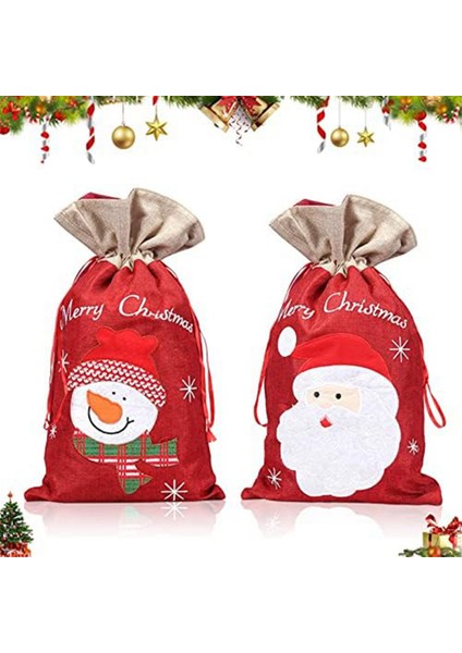 Noel Çuval ve Hediye Çantalar, Noel Baba Noel Çantası, Noel Için Hediye Çantası, Ipli Noel Baba Çuval, Noel Çuval B (Yurt Dışından)