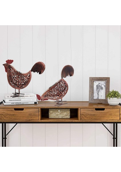 Güneş Metal Kaydırma Horoz Bahçe Heykel, 3 D Horoz Heykeli Fener Işıkları Masa Açık Güneş Işığı Sanat Dekoru (Yurt Dışından) fırsatları