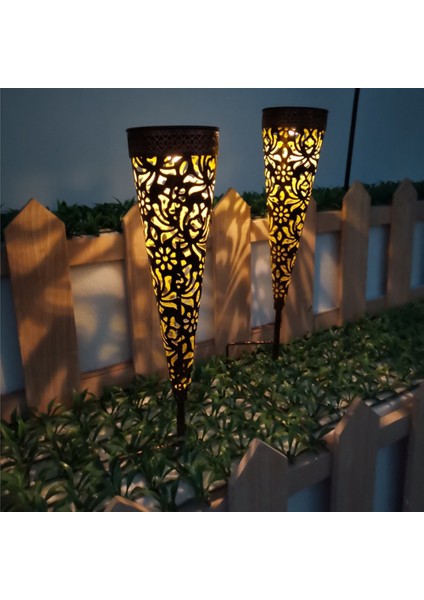 2 Adet Metal Güneş Işıkları Bahçe Dış Bahçe Dekorasyonu Için, Balkon Çiçek Kutuları Çim Yolu Için LED Bahçe Işıkları (Yurt Dışından)