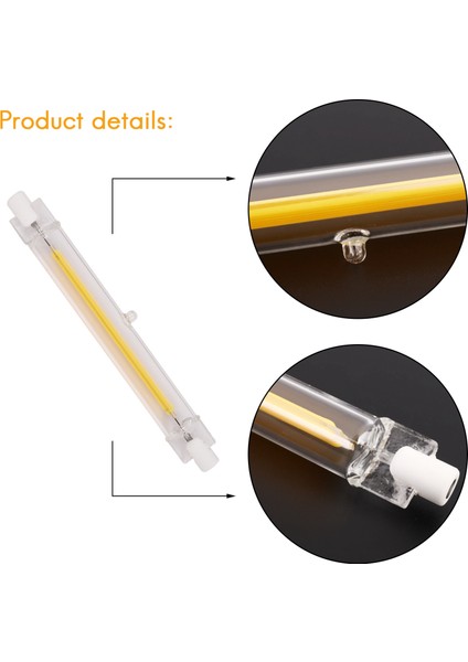 Internet Kısılabilir R7S LED Cob 10W 118MM LED Ampuller Halojen Lambayı Değiştirin-Sıcak Beyaz Işık 220V (Yurt Dışından)
