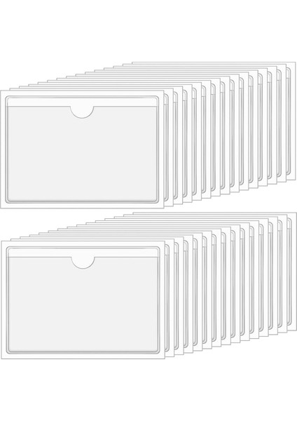 Şeffaf Yapışkanlı Cepler 4X6IN Dizin Kartı Cepleri Kolluklar Üstten Yüklemeli Etiket Cepleri ile Kendinden Yapışkanlı (30 Pcs) (Yurt Dışından)