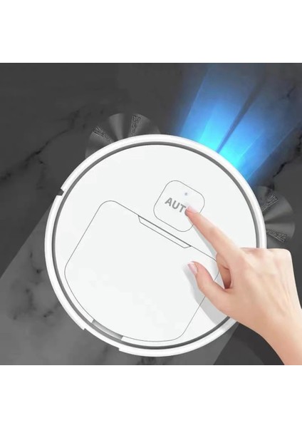 Otomatik Robot Temizleyici 3 In 1 Akıllı Süpürge Robotlu Süpürge Tembel Ev Temizlik Kablosuz Robot, Siyah A (Yurt Dışından)