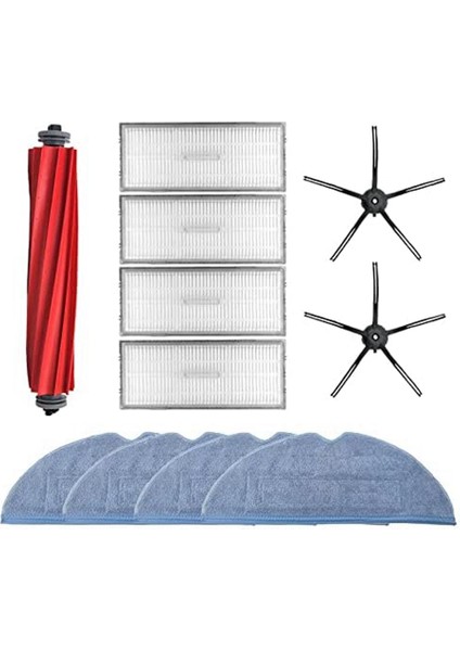 Aksesuar S7 T7S T7 Robotlu Süpürge Ana Yan Fırça Paspas Bezleri Filtre Yedek Parça Kiti (Yurt Dışından)