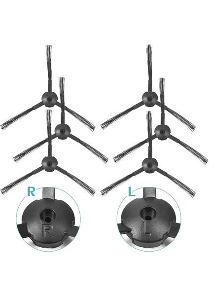 V3 V3S V5 V5S V5S Pro Robot Süpürge Için Yedek, 1x Birincil Filtre + 3x Filtreler + 6x Yan Fırçalar (Yurt Dışından)