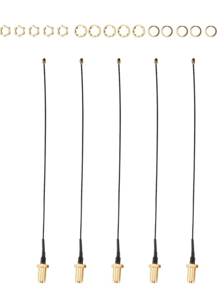 5 Adet Konnektör Anten Wifi Pigtail Sma Dişi Ipx Uzatma Kablosu 15 cm (Yurt Dışından)