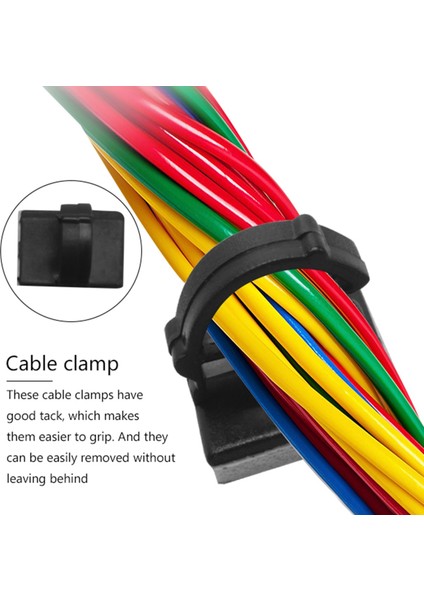 50 Parça. Kendinden Yapışkanlı Kablo Kelepçesi Plastik Dikdörtgen Kablo Klipsi Kablo Bağı Hızlı Bağlama Kablo Tel Yönetim Tutucu Araba Için (Yurt Dışından)