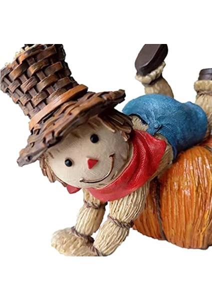 Cadılar Bayramı Dekorasyon Süs Kabak Hasat Heykelcik Masa Mumluk Dekorasyon 13.5X8X10.5 cm (Yurt Dışından)
