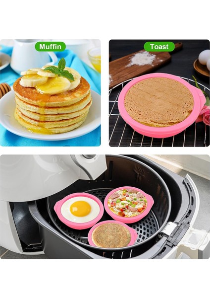 4 Adet Hava Fritöz Yumurta, Hava Fritöz Yumurta Silikon, Muffin Kapakları, Tost, Yapışmaz Hava Fritöz Aksesuarları (Yurt Dışından) modelleri