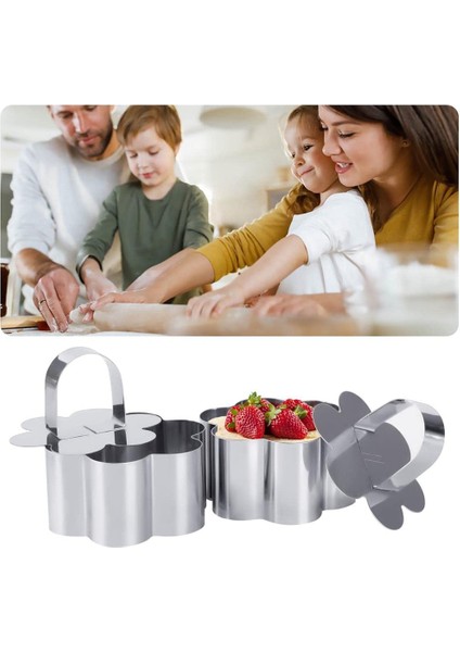 Pişirme Için Mousse Ring Seti, Paslanmaz Çelik 3,15 Inç Çiçek Şekilli Kek Halkaları, Itici, Pasta Pişirme Kalıbı (Yurt Dışından) fiyatları