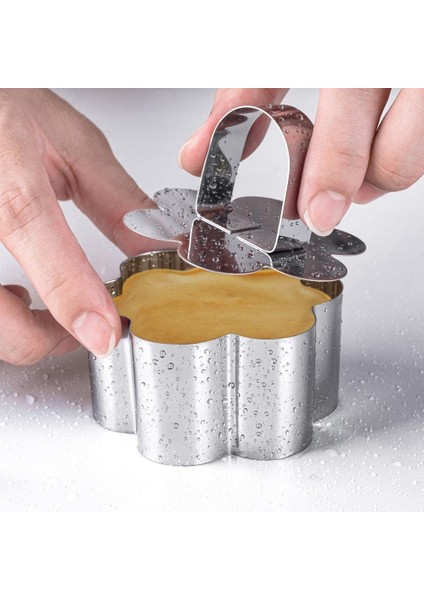Pişirme Için Mousse Ring Seti, Paslanmaz Çelik 3,15 Inç Çiçek Şekilli Kek Halkaları, Itici, Pasta Pişirme Kalıbı (Yurt Dışından) fırsatları