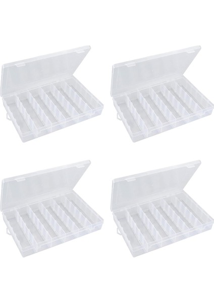 Mücadele Kutusu Organizatör 18 Izgaralar Plastik Zanaat Kutusu Organizatör Boncuk Organizatör Temizle Balıkçılık Kutusu Bölücüler, 4 Paket (Yurt Dışından)