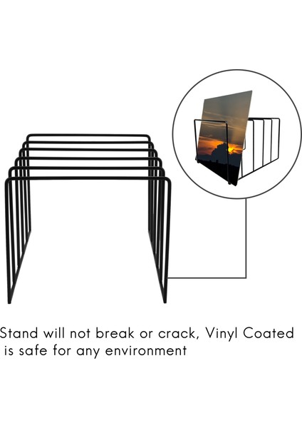 Metal Vinil Plak Sergileme Rafı Döner Tabla Depolama Rafı Sergi Standı Tutucu B (Yurt Dışından)
