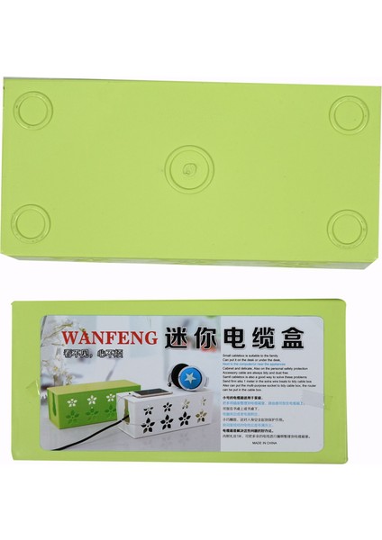 Dıy Plastik Kablo Saklama Kutusu Masa Düzenleyici Kasa Kablolar Kutu Tutucu Güvenlik Priz Kutusu Konteyner Oyma Kordon (Yeşil) S 24*12*11.5cm (Yurt Dışından)