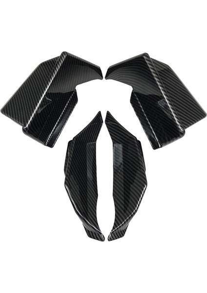 ADV160 Siyah Şeritler Için Motosiklet Ön Yan Winglet Rüzgar Fin Spoiler Kapağı (Yurt Dışından)
