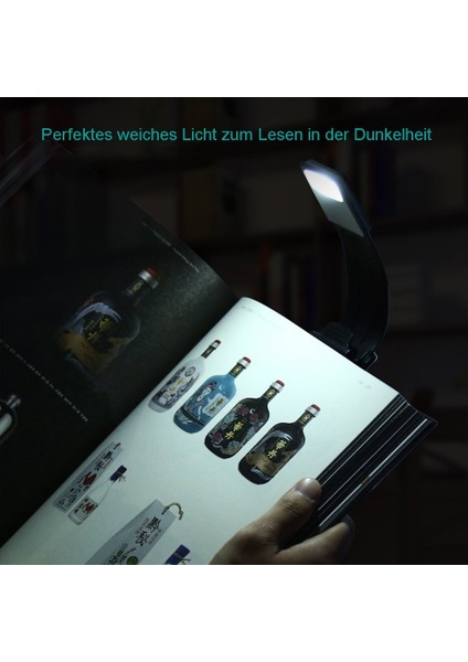 Kitap Işığı, LED Klipsli Okuma Lambası USB Şarj Edilebilir Sağlam Anahtar 4 Seviye Ayarlanabilir Parlaklık Esnek Işık Kitap Vb. ile Okumak Için Çok Fonksiyonlu ve Yatak Lambası (Yurt Dışından)