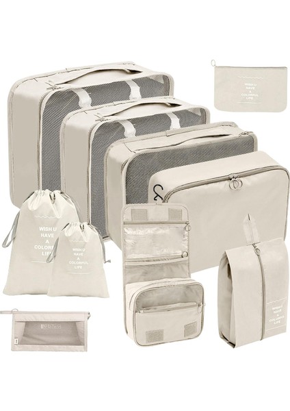 10 Adet Taşınabilir Ambalaj Küpleri Bagaj Seyahat Çantaları Seyahat Duffle Bavul (Yurt Dışından) modelleri