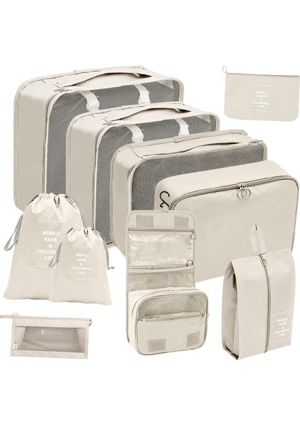 10 Adet Taşınabilir Ambalaj Küpleri Bagaj Seyahat Çantaları Seyahat Duffle Bavul (Yurt Dışından) indirimleri